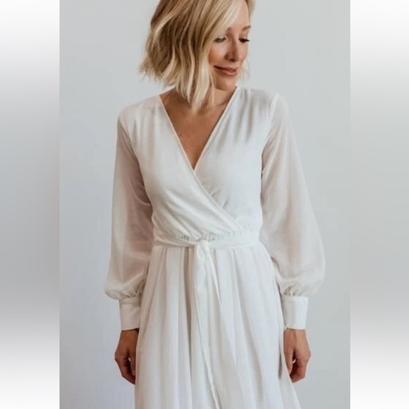 Baltic Born Dresses & Skirts - Women sz 3Xl Long White Baltic Born Lydia Maxi Dress Wedding Dress Boho Simple